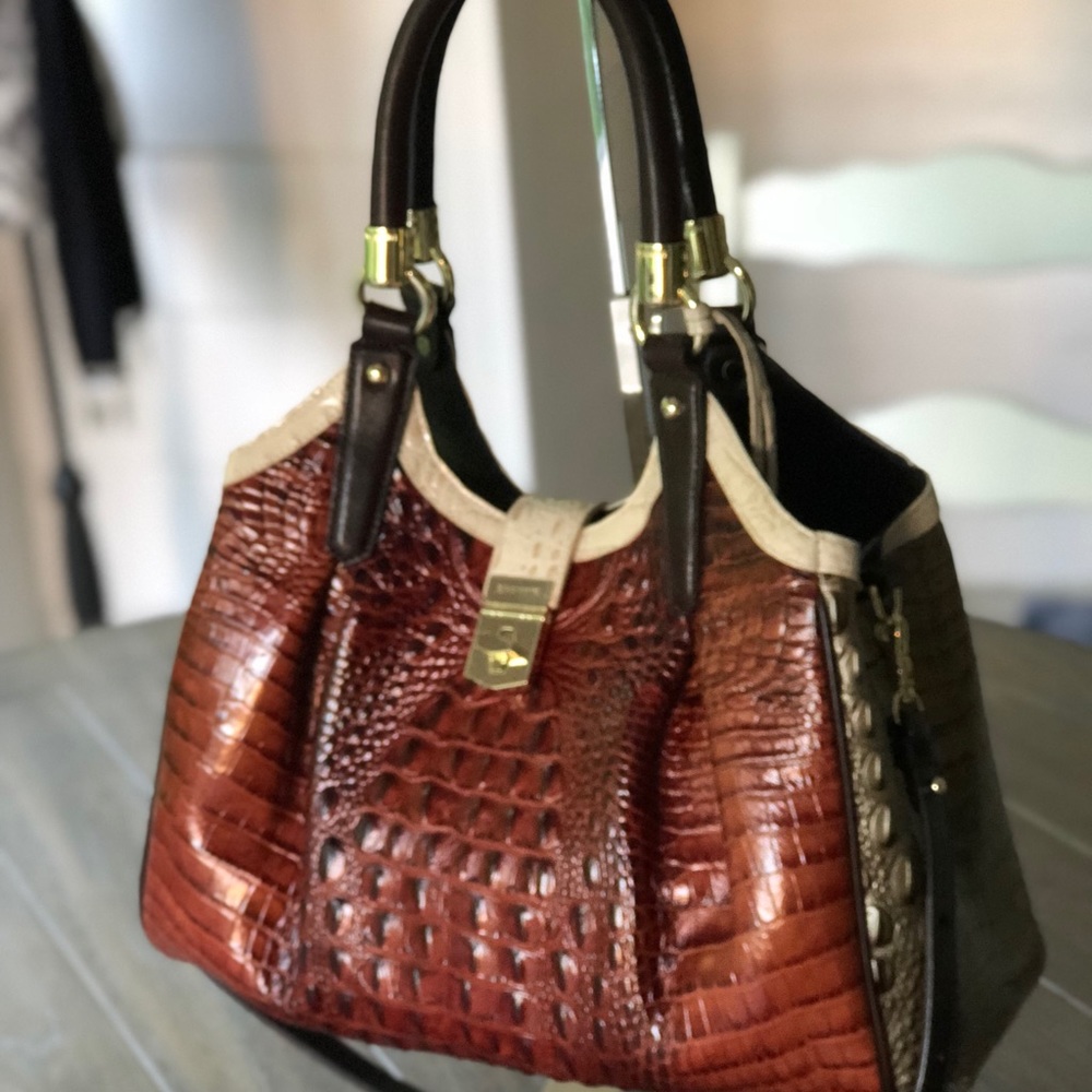 Brahmin Elisa Pecan Azuma Purse with Strap FINAL - Picture 2 of 8